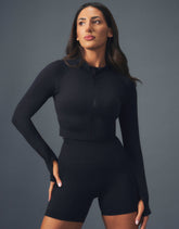 Arise Essential Zip-Up Long Sleeve - Black