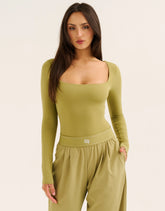 Elemental L Square Bodysuit - Olive