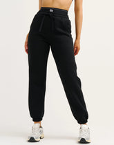 Elemental Layered Jogger Sweatpants - Black