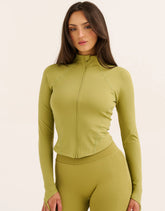 Athlete Crop Jacket - Olive