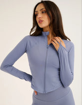 Athlete Crop Jacket - Washed Blue