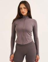 Athlete Crop Jacket - Slate
