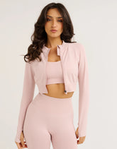 Arise Essential Zip-Up Long Sleeve - Mauve